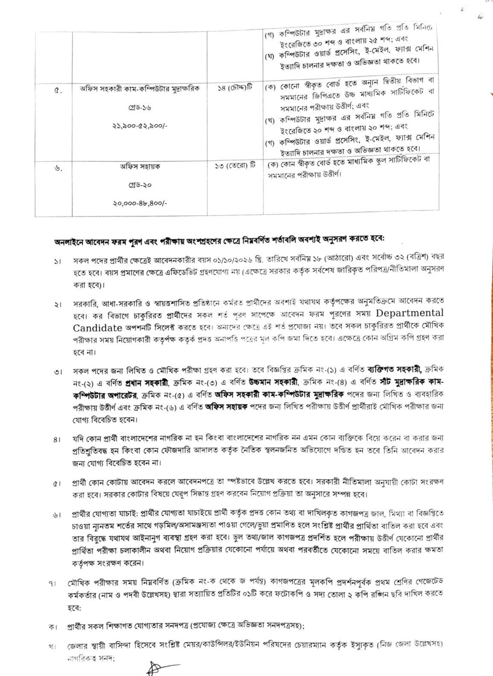৬১ পদে কর অঞ্চল-২৫, ঢাকা নিয়োগ বিজ্ঞপ্তি ২০২৬ - পাতা 2