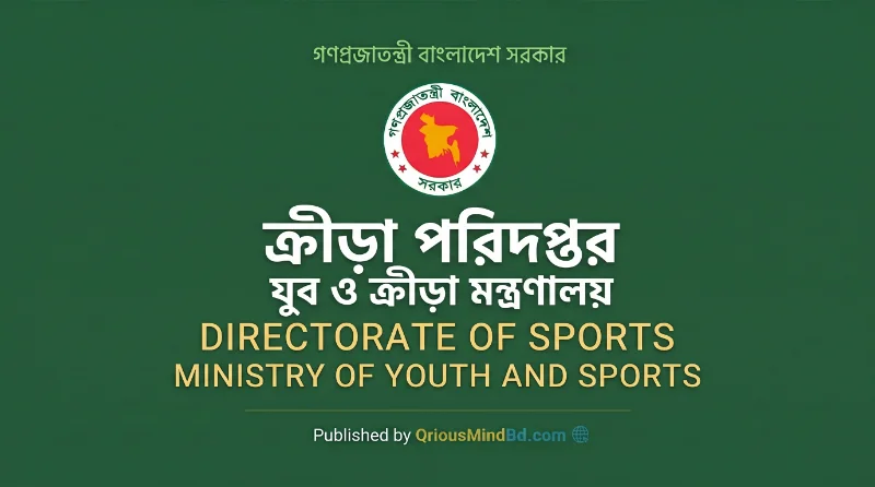 ৪৩ পদে ক্রীড়া পরিদপ্তর নিয়োগ বিজ্ঞপ্তি ২০২৬