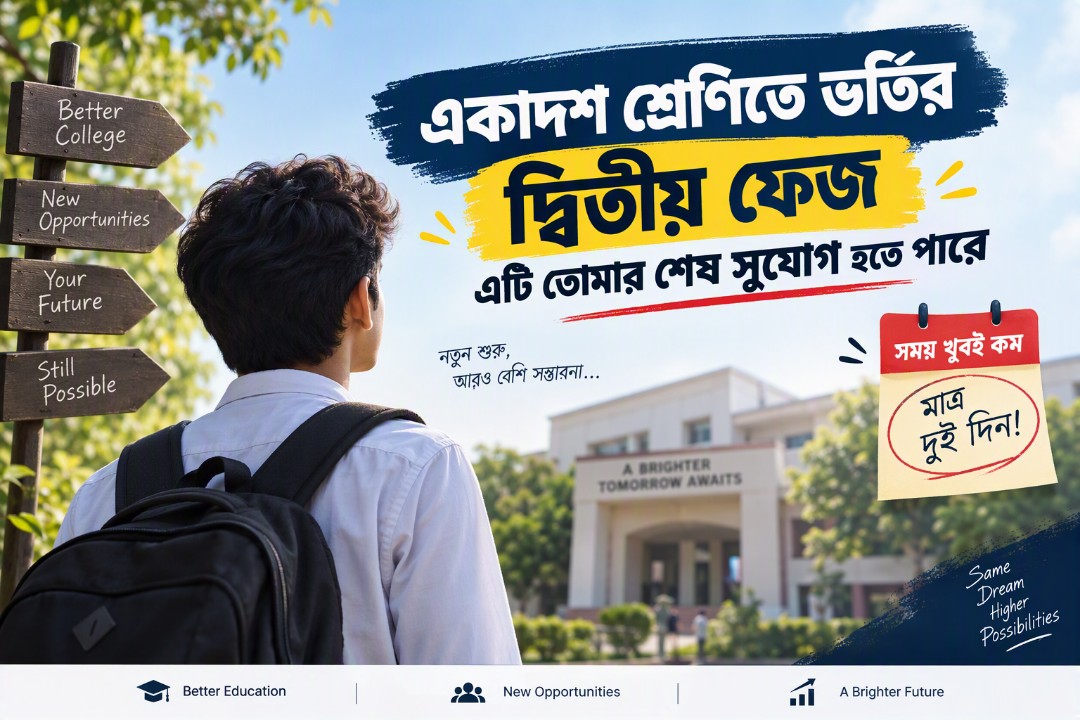 একাদশ শ্রেণিতে ভর্তির দ্বিতীয় ফেজ: এটি তোমার শেষ সুযোগ হতে পারে